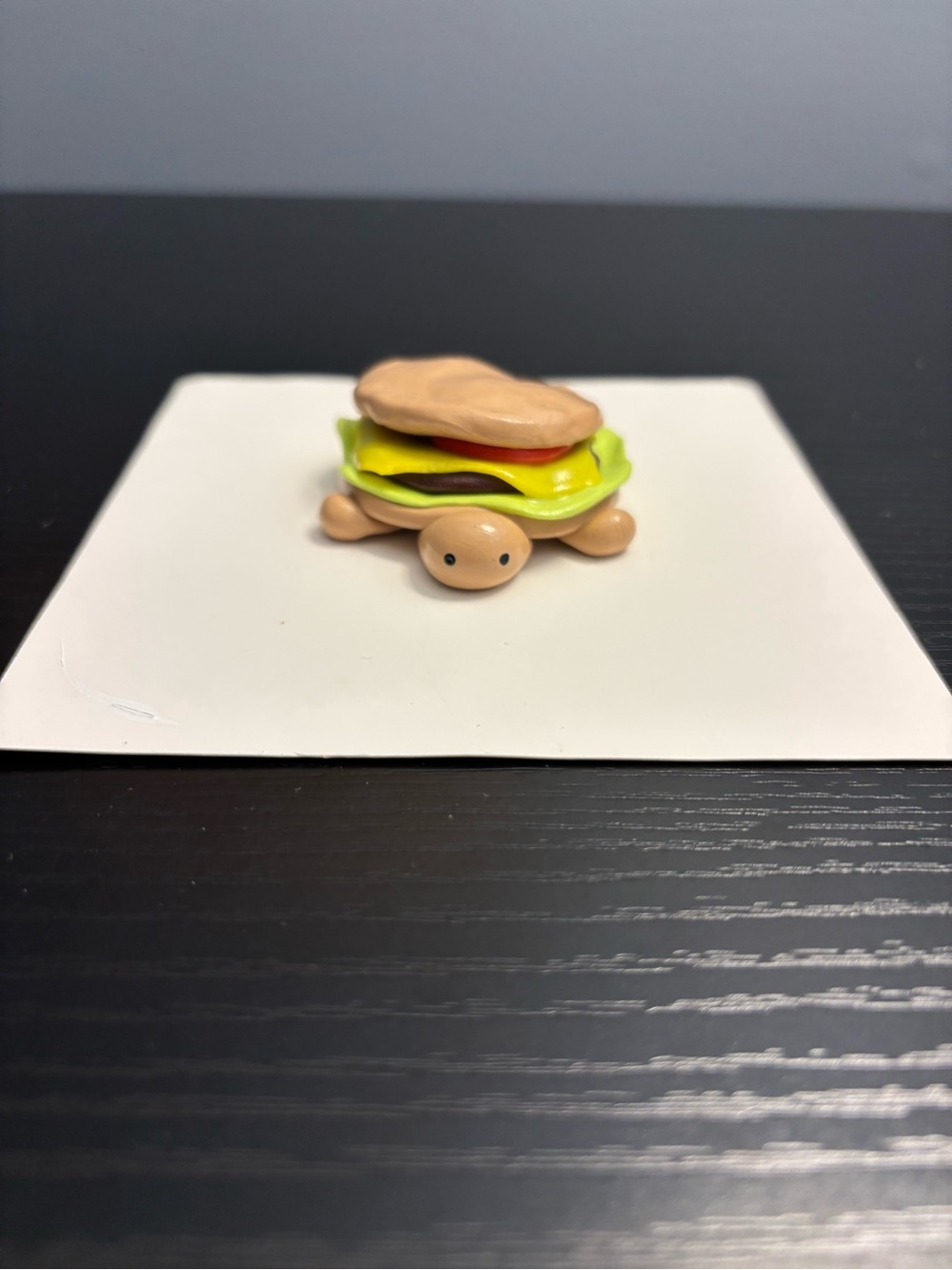 Handmade polymer clay burger turtle🐢🍔